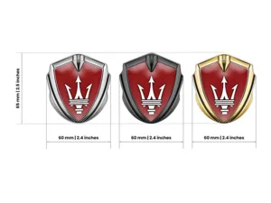 Maserati Emblema Metallico Badge Stile Lussuoso Lega Metallica